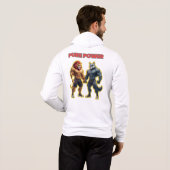 Pure Power – Strong Animal Muscle Cartoon Design Hoodie (Achterkant volledig)