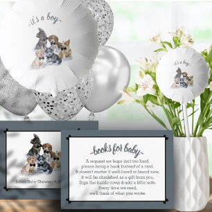 Pure Puppy   Boeken van legante Baby showers voor  Informatiekaartje