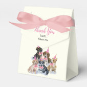 Pure Puppy | Dogs Theme Birthday Party Hartelijk d Bedankdoosjes (Voorkant Zijde)