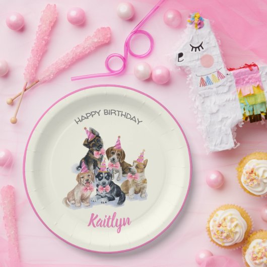 Pure Puppy | Dogs Theme Birthday Party Supply Papieren Bordje (Feest)