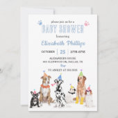 Pure Puppy Elegant Schattige Baby shower Party Kaart (Voorkant)
