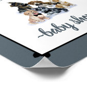 Pure Puppy | Welkomstbord van Baby shower van lega Poster (Hoek)