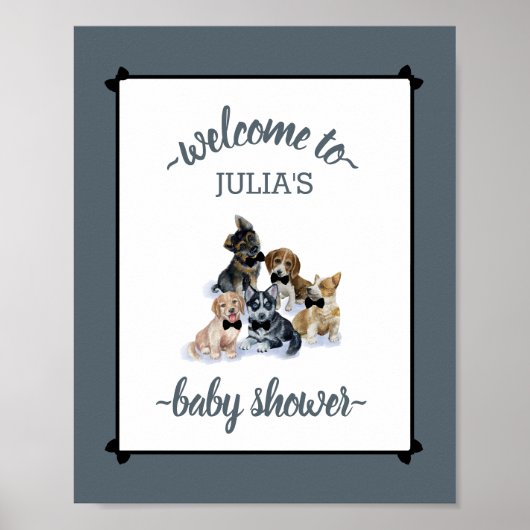 Pure Puppy | Welkomstbord van Baby shower van lega Poster (Voorkant)