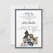 Pure Puppy | Zwart Stropdas Elegant Cute Baby show Kaart (Voorkant)