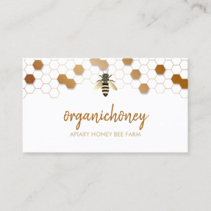 Pure rauwe honingbijen Apiary Honeycomb Visitekaartje