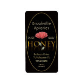 Pure Raw Honey Label Black en Gold met ventilator (Voorkant)