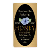 Pure Raw Honey Label Black en Gold met ventilator (Voorkant)