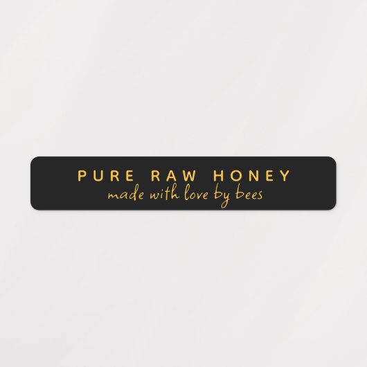 PURE RAW HONEY MADE WITH LOVE BY BEES BLACK LABEL (Design 1)