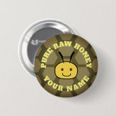 Pure Raw Honey Ronde Button 5,7 Cm (Voorkant /achterkant)