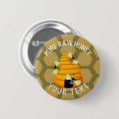 Pure Raw Honey Ronde Button 5,7 Cm (Voorkant /achterkant)