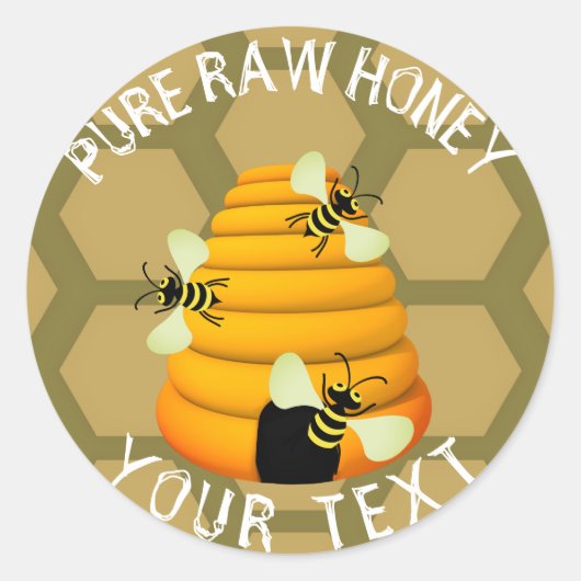 Pure Raw Honey Ronde Sticker (Voorkant)