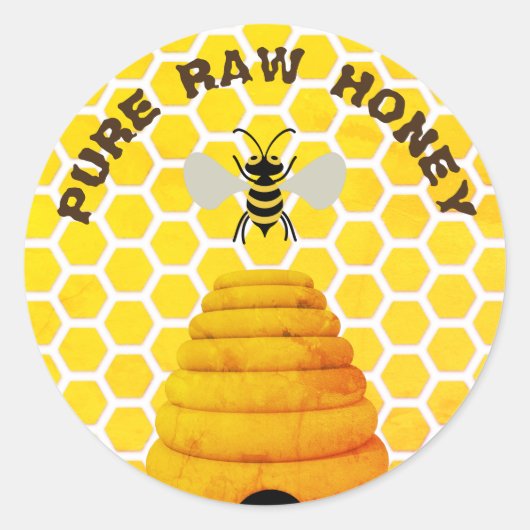 Pure Raw Honey Ronde Sticker (Voorkant)
