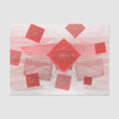 Pure rood wit geometrisch vierkant decoupage tissuepapier (Voorkant)