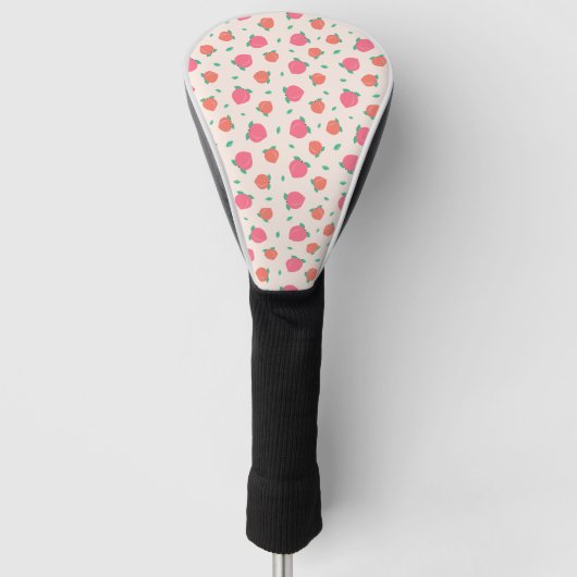Pure roze kleurenpatroon golfheadcover (Voorkant)