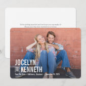 Pure Simplicity BEWERKBARE KLEUR Opslaan van de da Bedankkaart (Voorkant / Achterkant)