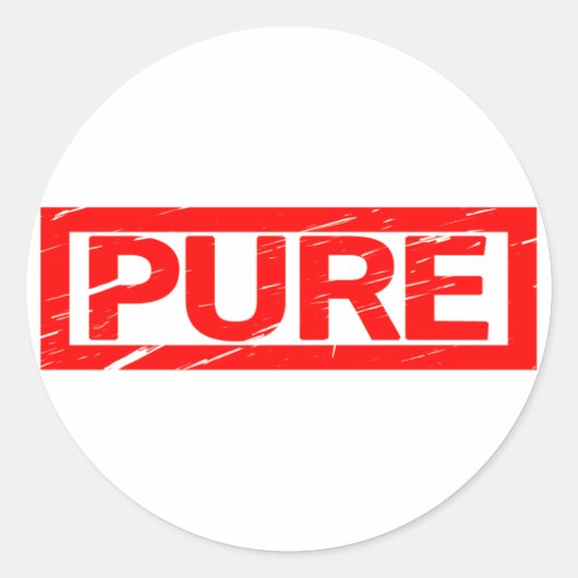 Pure Stempel Ronde Sticker (Voorkant)
