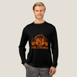 Pure Strength Powerlifting Logo – Gold Edition Gym Tri-Blend Shirt
