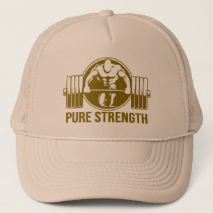 Pure Strength Powerlifting Logo – Gold Edition Gym Trucker Pet