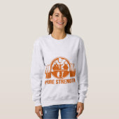 Pure Strength Powerlifting Logo – Gold Edition Gym Trui (Voorkant volledig)