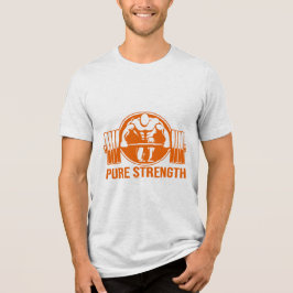 Pure Strength Powerlifting Logo – Gouden Editie Gy Tri-Blend Shirt