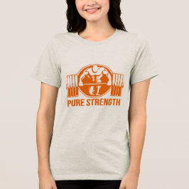 Pure Strength Powerlifting Logo – Gouden Editie Gy Tri-Blend Shirt