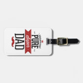 Pure Super Dad Mustache Red en Black Bagagelabel (Voorkant horizontaal)