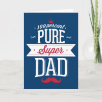 Pure Super Dad Mustache Red en White