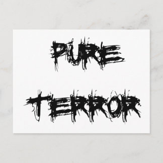 Pure Terror Scary Halloween Theme Horror Movie Way Briefkaart