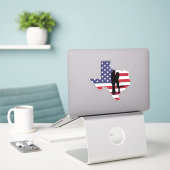 Pure Texan Sticker (Laptop op bureau)