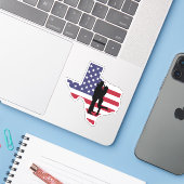 Pure Texan Sticker (Laptop met iPhone)