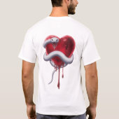 Pure Venom - Witte slang en bloedend hart T-shirt (Achterkant)