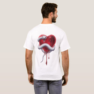 Pure Venom - Witte slang en bloedend hart T-shirt