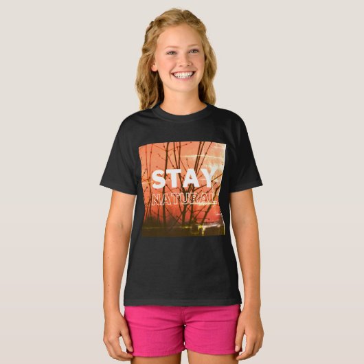 Pure vibes, blijf altijd natuurlijk t-shirt (Voorkant volledig)