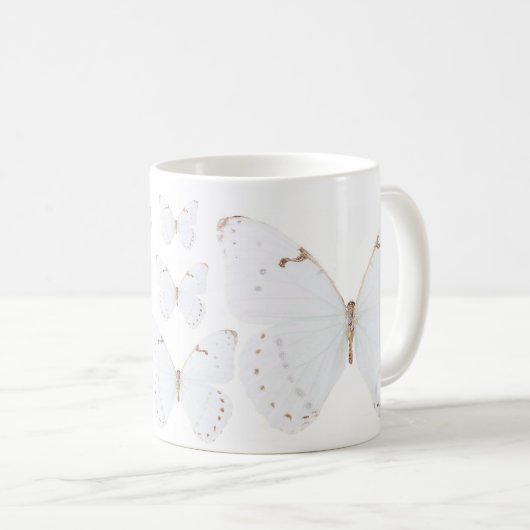 Pure White Butterflies Mok (Voorkant rechts)