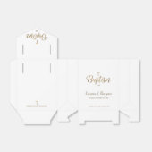 Pure white gold cross Baptisme Party Dank je Bedankdoosjes (Uitgevouwen)