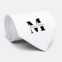 Pure White | Heren Halsband met Op maat gemaakte M