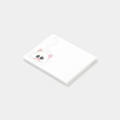 Pure White Kitty Cat Pspelen Post-it® Notes (Schuin)