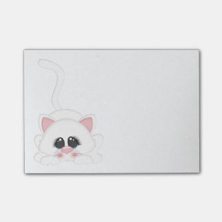 Pure White Kitty Cat Pspelen Post-it® Notes