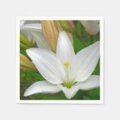 Pure White Lily Napkin Servetten (Voorkant)