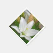 Pure White Lily Napkin Servetten (Hoek)