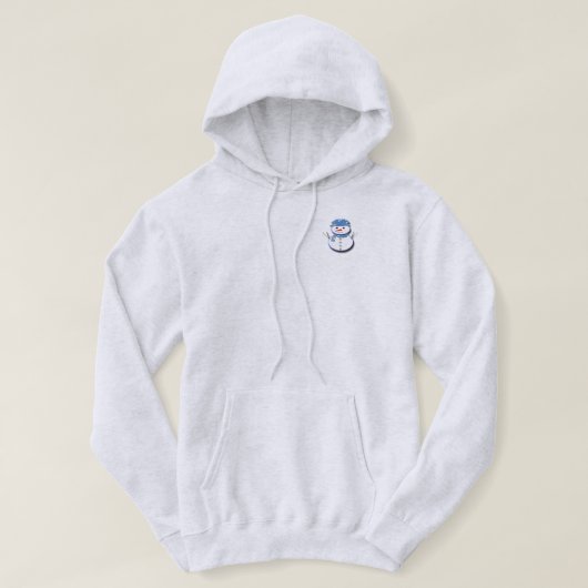 Pure White Snowman Hoodie (Design voorkant)