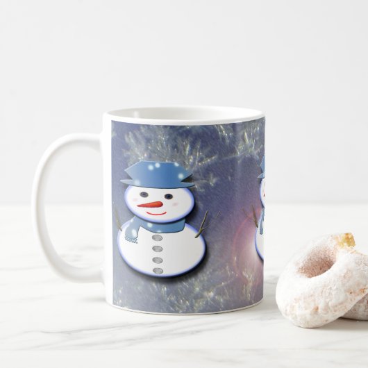 Pure White Snowman Koffiemok (Met donut)