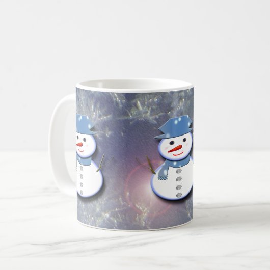 Pure White Snowman Koffiemok (Voorkant links)