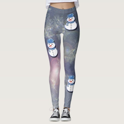 Pure White Snowman Leggings (Voorkant)