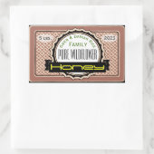 Pure Wildflower Gepersonaliseerd Honey Jar Rechthoekige Sticker (Tas)