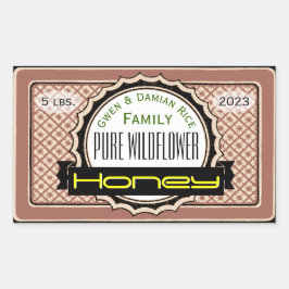 Pure Wildflower Gepersonaliseerd Honey Jar Rechthoekige Sticker