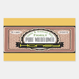 Pure Wildflower Gepersonaliseerd Honey Jar Rechthoekige Sticker