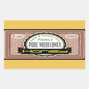 Pure Wildflower Gepersonaliseerd Honey Jar Rechthoekige Sticker