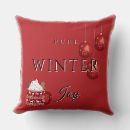 Pure Winter Joy met cacao en kerstversieringen Kussen