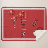 Pure Winter Joy met cacao en kerstversieringen Sherpa Deken (Voorkant (horizontaal))